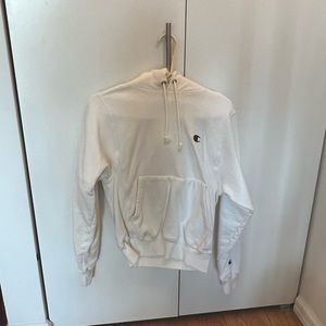 White Champion Reverse Weave Pullover Sweatshirt